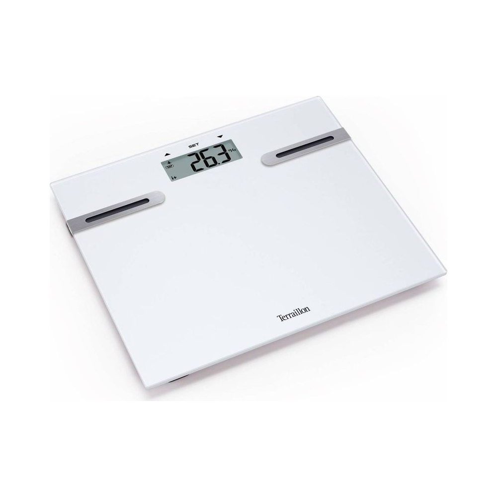 Pèse Personne Électronique Tracker Impedancemetre Blanc Terraillon