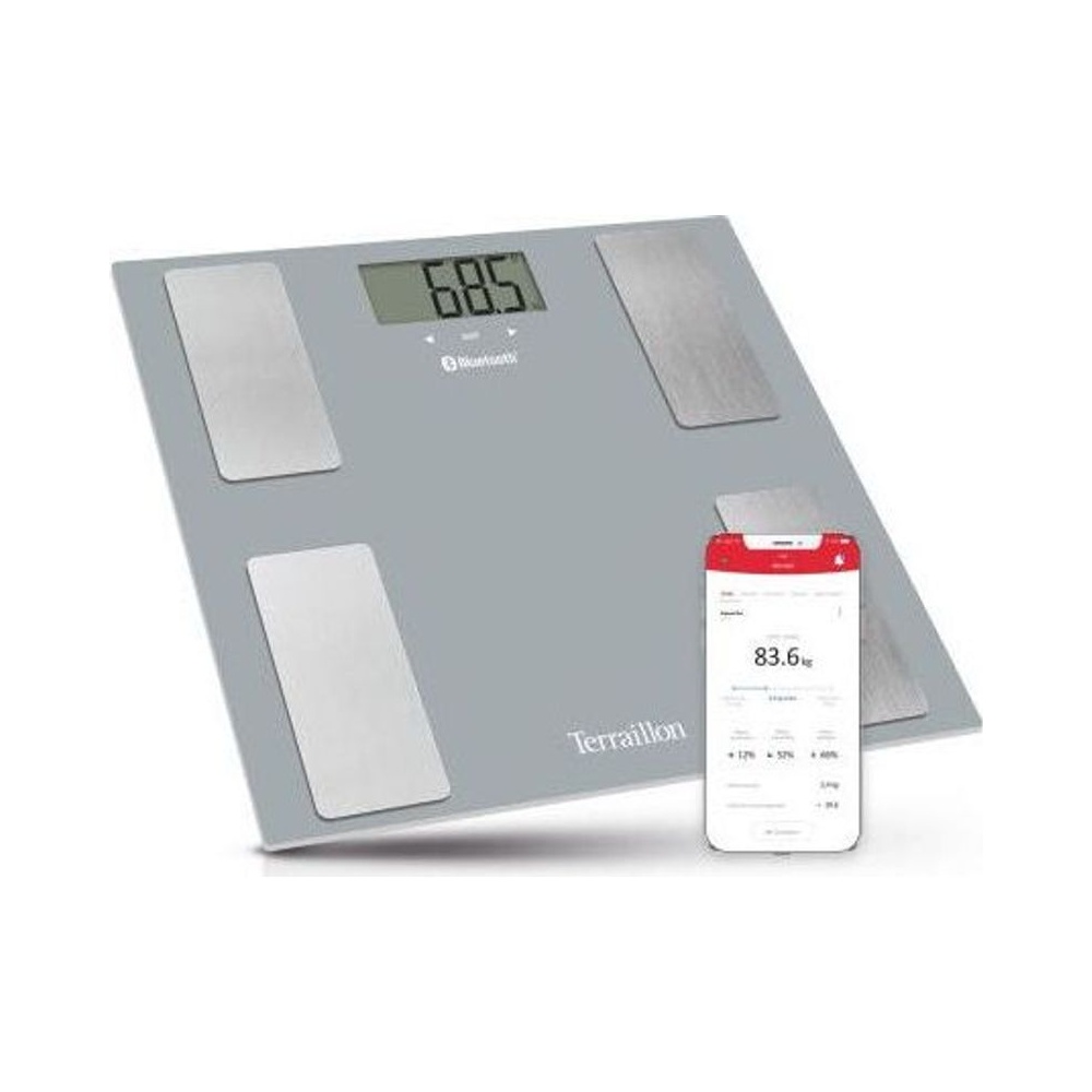 Pèse Personne Électronique Smart Connect Gris Terraillon