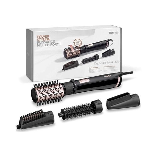 Brosse Soufflante Rotative 1000 W Noir Ionic 4 Accessoires Babyliss