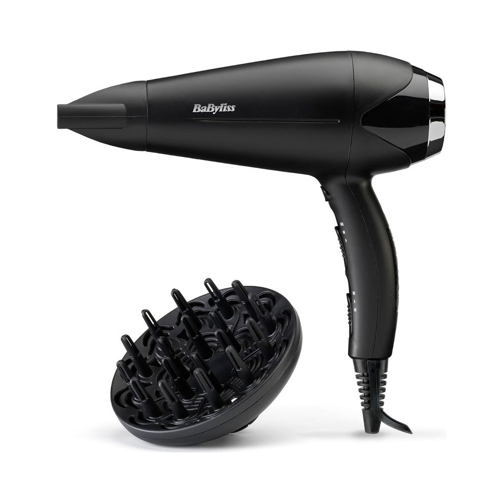 Sèche Cheveux Turbo Smooth 2200 W Ionic Noir/argente + Diffuseur Babyliss