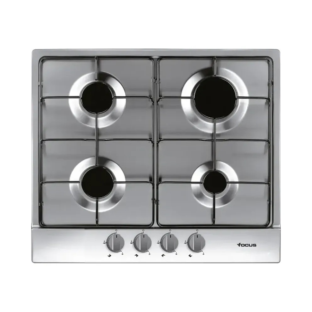 Plaque 4 Feux Gaz 60 cm Inox Focus