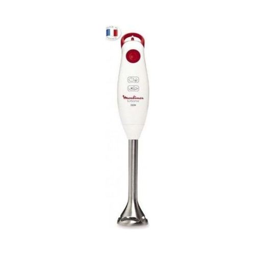 Blender Mixeur Plongeant Turbomix 350 W Pied Inox Blanc + Bol 0,8 L Moulinex