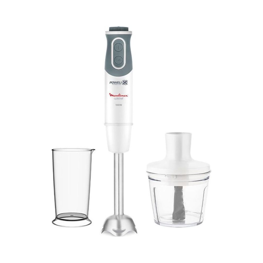 Blender Mixeur Plongeant Optichef 1000 W 2 en 1 Blanc Moulinex