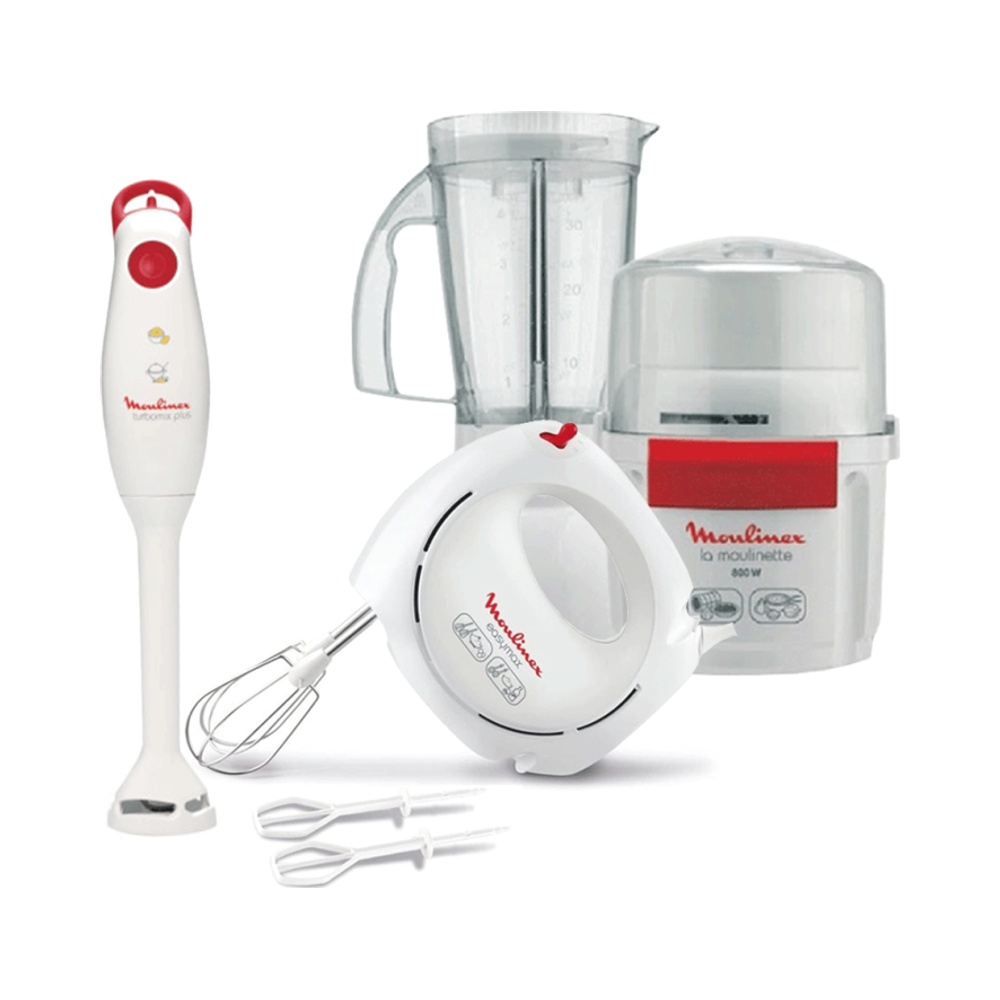 Hachoir Moulinette 800 W 200 Gr Blanche + Bol 1,5 L Moulinex