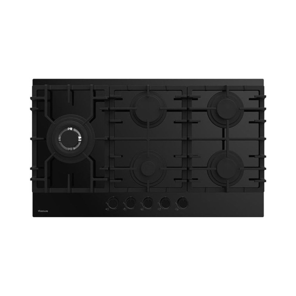 Plaque 5 Feux 90 cm Vitro Noir Focus