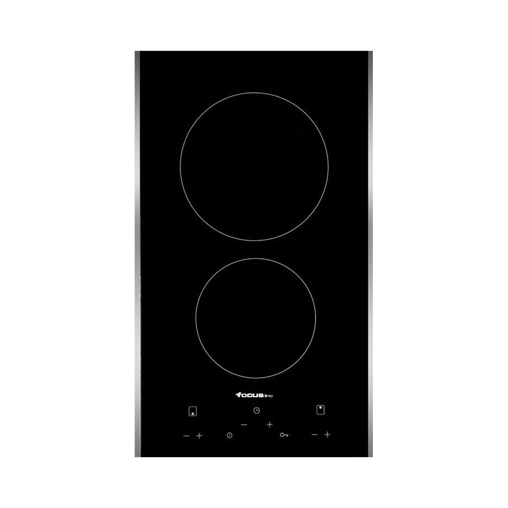 Plaque de Cuisson Domino Vitro Céramique 30 cm Noir Focus Line