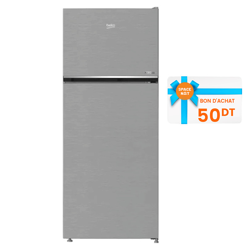 Réfrigérateur-Congélateur Beko 490L Double Porte MinFrost Silver
